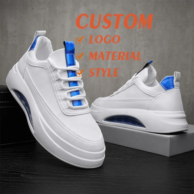 

2022 Leather Men Shoes Cushioning Men's Sneakers Platform Shoes Man Casual Shoes Zapatos Hombre Chaussure Homme