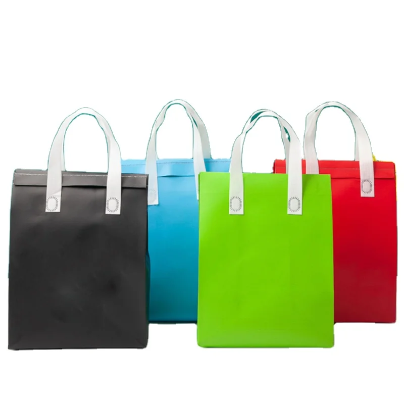 

Heat Pressing Spot Eco Friendly Luminum Foil Thermal Bag Milk Drink Takeaway Fresh-Keeping Cooler Tote Bag Non-Woven, 4 colors