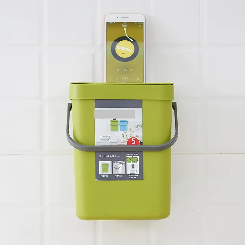 3l/5l Portable Kitchen Hanging Trash Rubbish Bag Holder Garbage Rack
