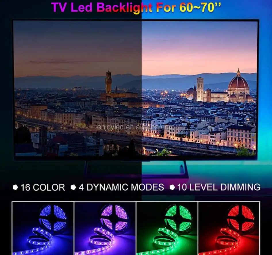 44key bluetooth APP USB Light strings for TV 5V 1m2m3m4m5m10m15m20m30m40m