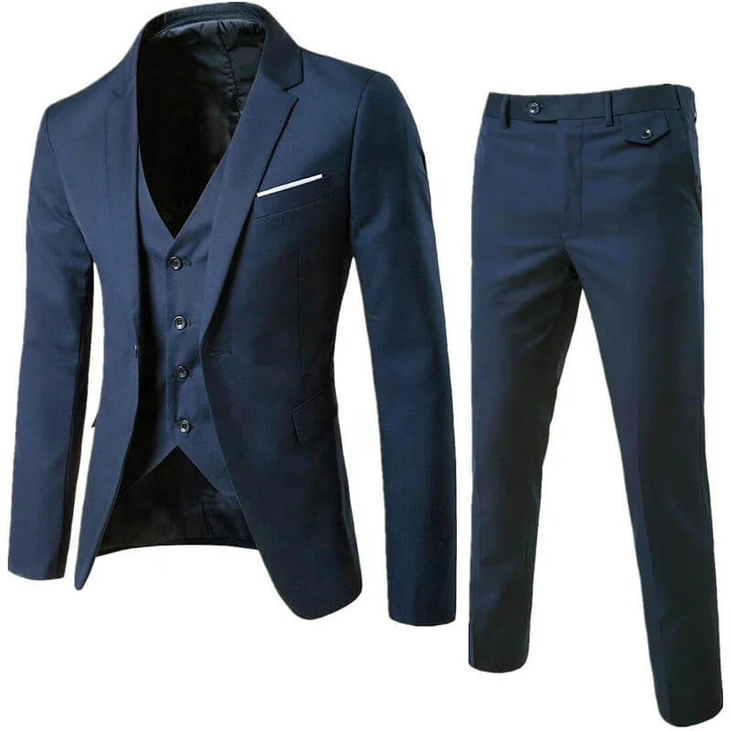 

New style wool mix men's slim fit italian formal suit fabric custom made suit, Navy;and as customer's choice