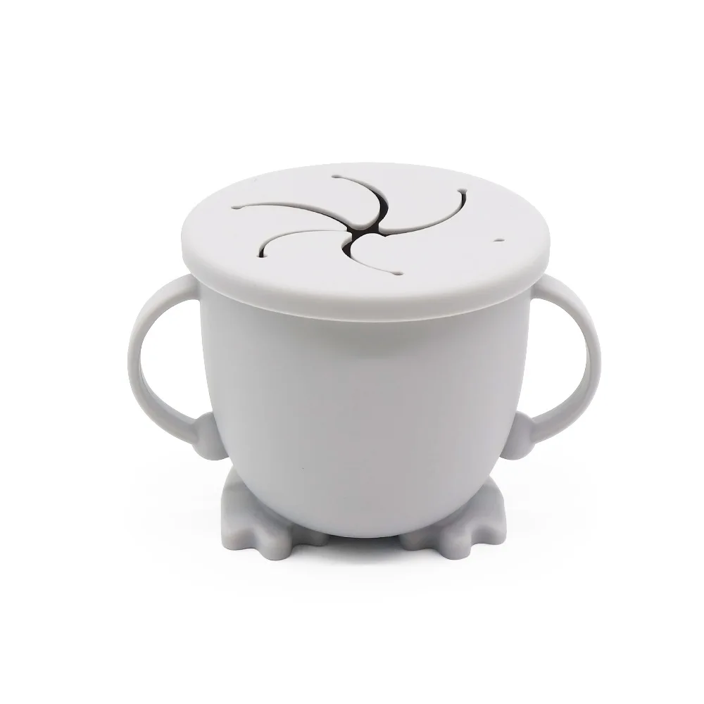 

Amazon Hot Sale 2021 New Hot Style Baby Silicone Penguin Snacks Complementary Food Storage Cup, 12 colors and customized color