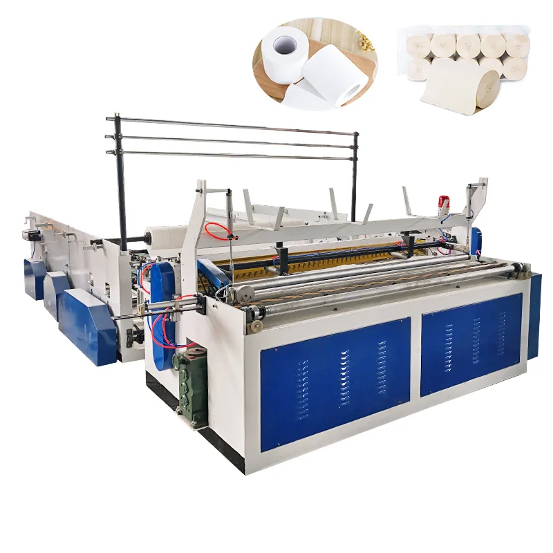 

High speed toilet paper roll making machine kitchen paper towel rolls toilet tissue paper rewinding making machine