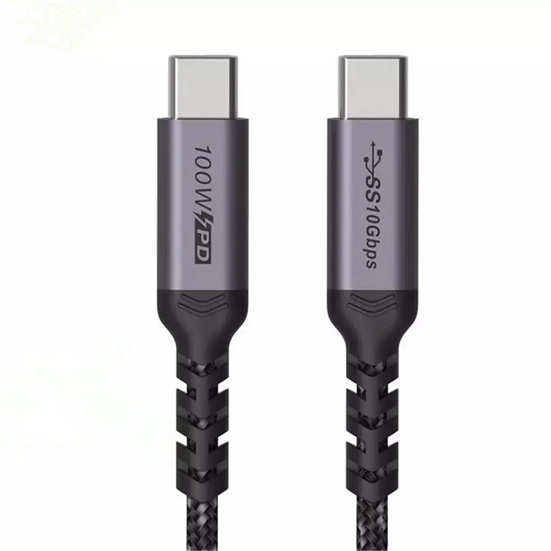 

Pogo High Quality Aluminum Nylon-Braided USB Cable usb3.1 100w 10Gbps Fast Charging type c usb Cable for laptop ce r