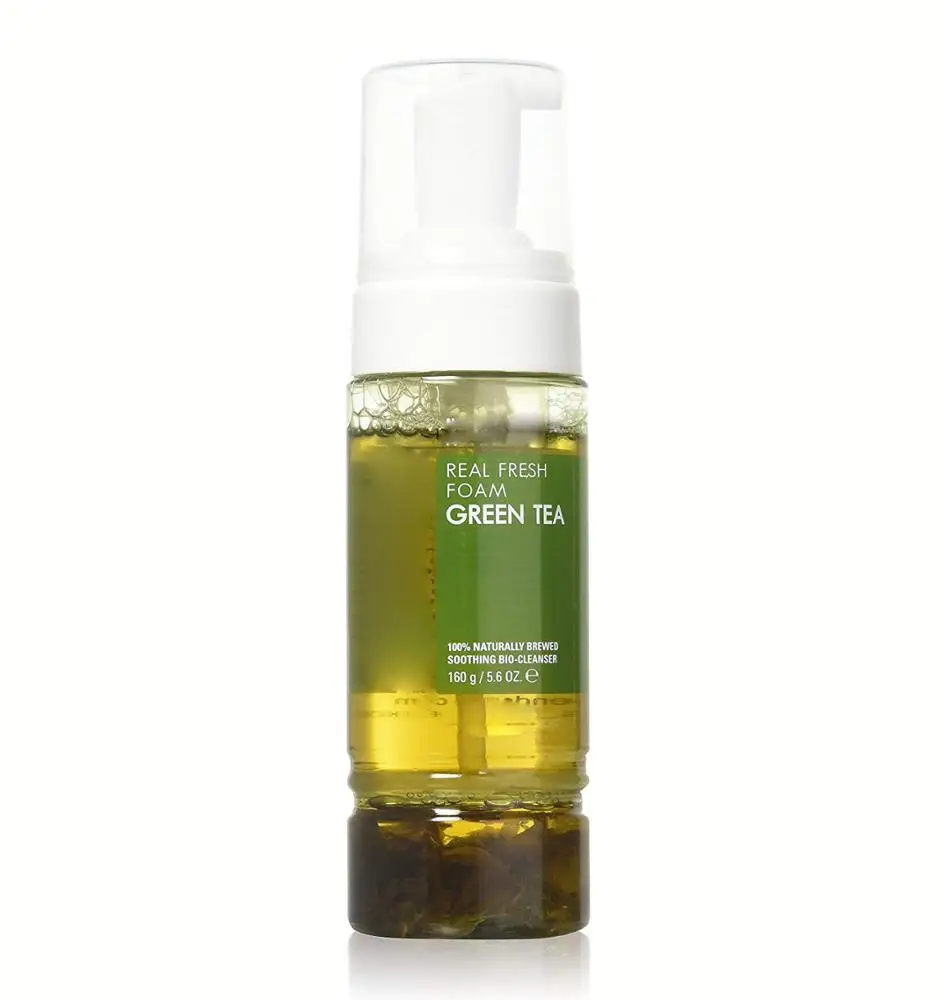 

Priver label natural green tea facial wash Deep cleansing remove oil and blackheads foam face cleanser, Green tea / customize