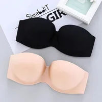 

NEW ABCD cup Strapless bra for evening dresses push up invisible bra