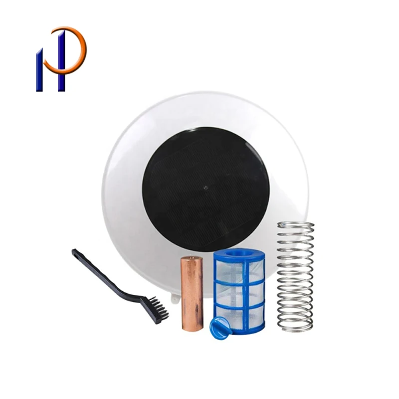

Low cost solar power copper anode swimming pool ionizer, White
