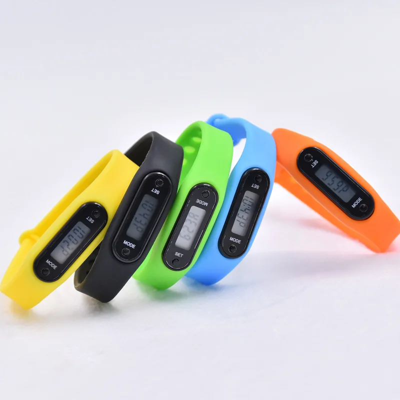 cheap silicone activity tracker simple bracelet pedometer band sports watch pedometer wristband pedometer watch low price