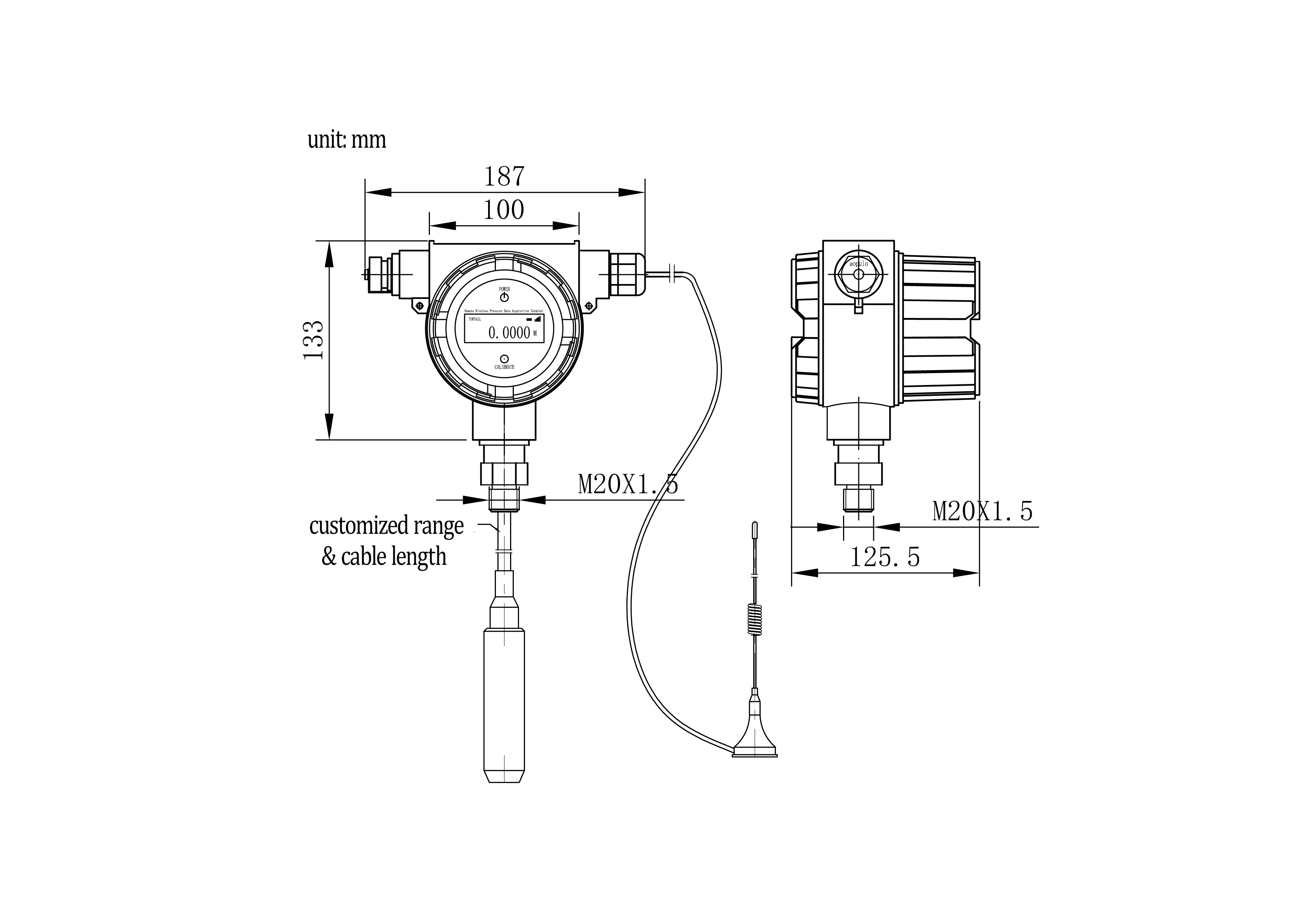 Smart Wireless Water Level Transmitter With Iot Lora/lorawan Liquid