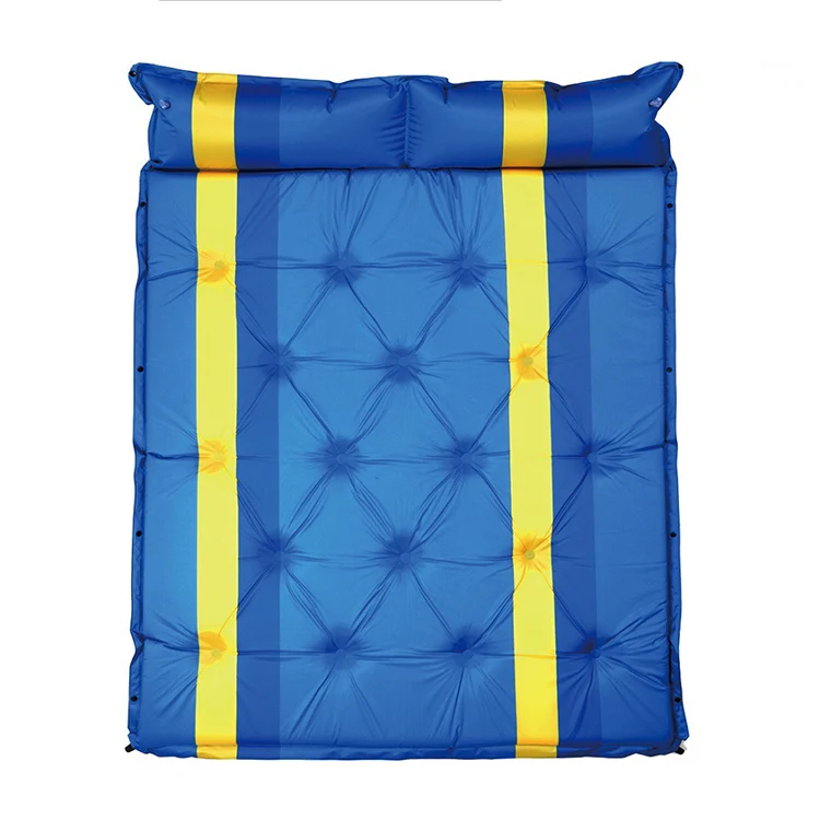 

New splicing thickening sleeping pad automatic inflatable cushion mat outdoor hiking waterproof picnic mat, Blue, yellow, green, black