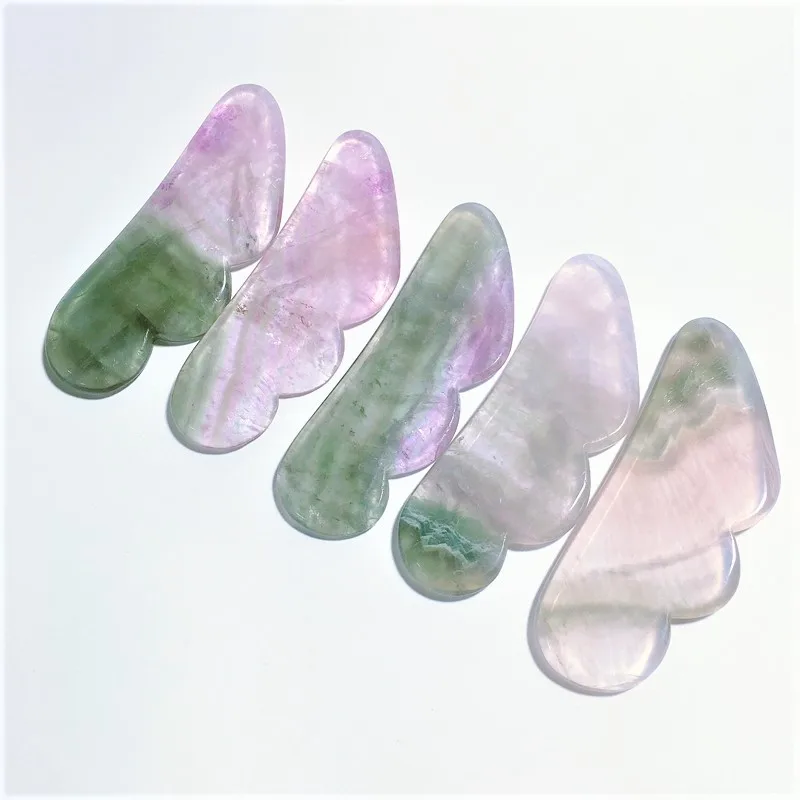 

Good Supply healing crystal fluorite guasha board for body massage natural guastone