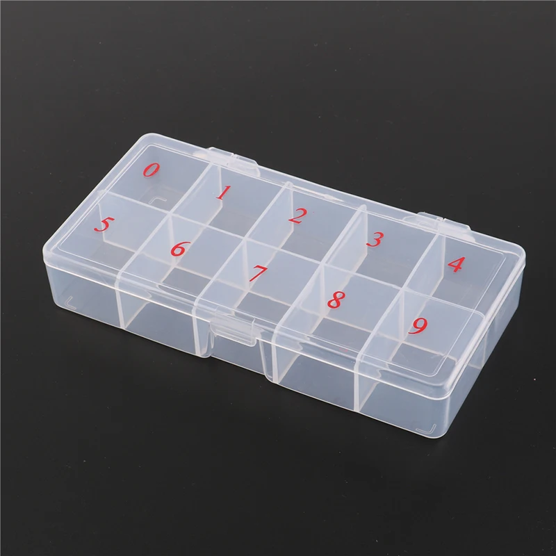 

500tips Empty Storage Box Case nail Art Tips plastic Storage Box nail art box
