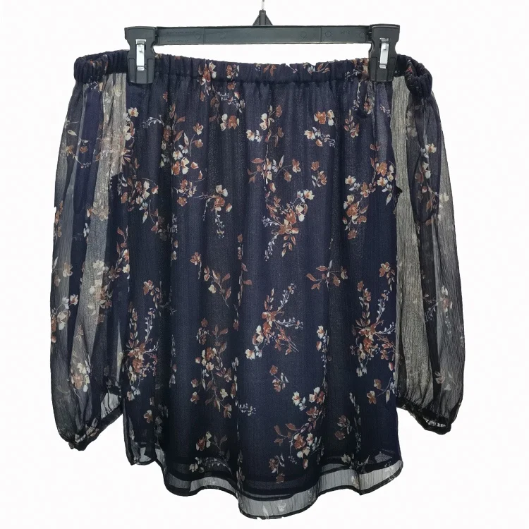

Vintage Summer Sleeve Floral Blouse Shirt Girl Off Shoulder Tops Blouse Women Chiffon