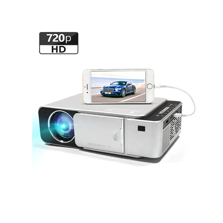 

2022 T6 Hot selling LCD mini Micro Short Throw 720P Led Mini Projector 150ANSI projector HD automatic holographic projectors