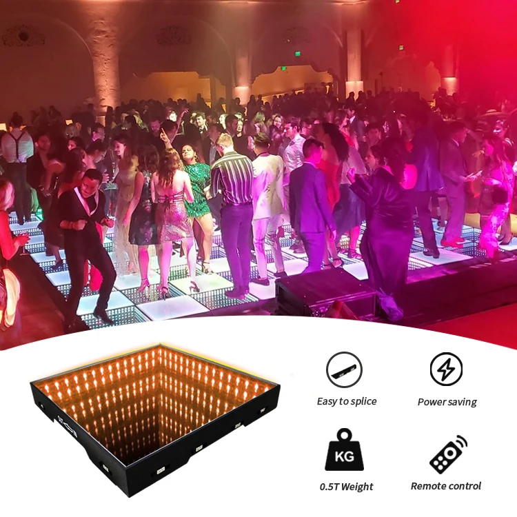 

china nightclub stage wedding magnetic 3d led mirror dance floor tiles for sale