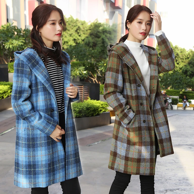 

Thick Harris Tweed Real Raccoon Fur Coat Fur Jacket Natural Ladies Long Sleeve Down Coat