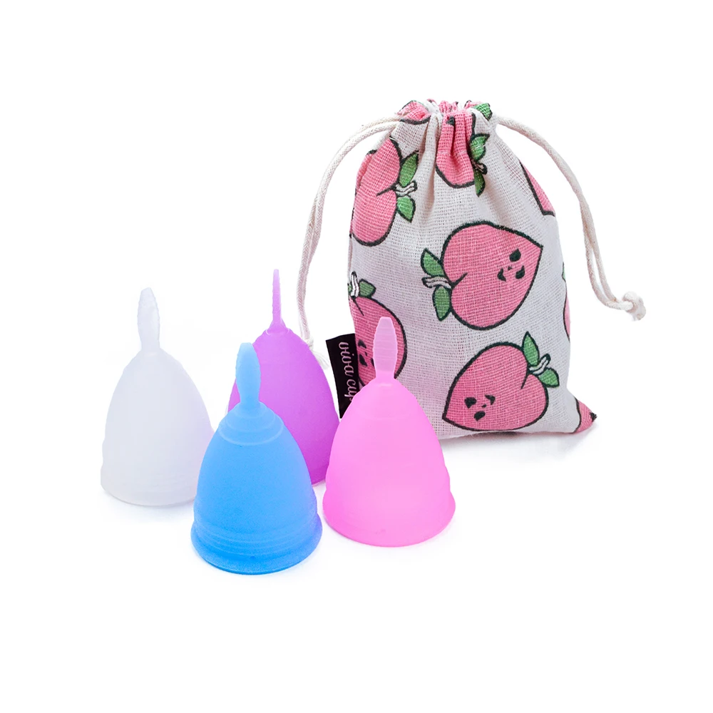 

Small Large Medical Grade Custom Silicone Menstrual Cup Sterilizer with Storage Bag, Pink/green/blue/purple/white