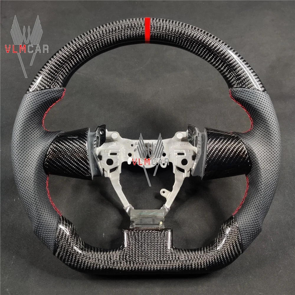 

Private custom gloss car carbon fiber steering wheel for TOYOTA corolla/Available for all car models, Black