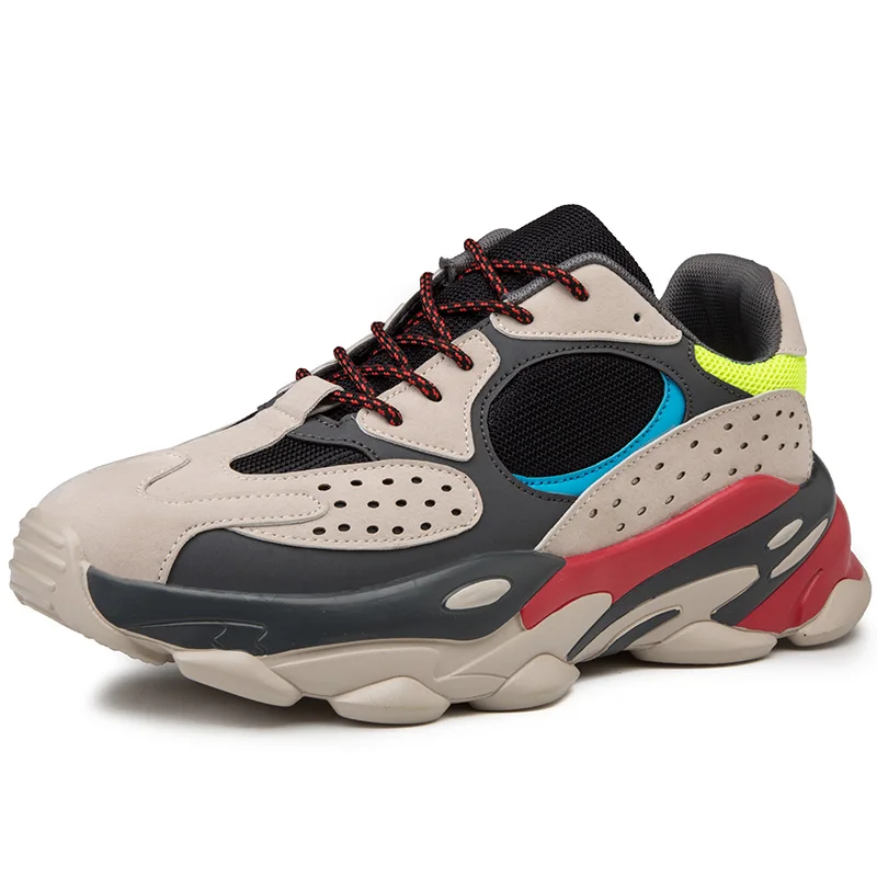 

Best quality pu mesh chunky sneakers dad shoe men trainers shoes