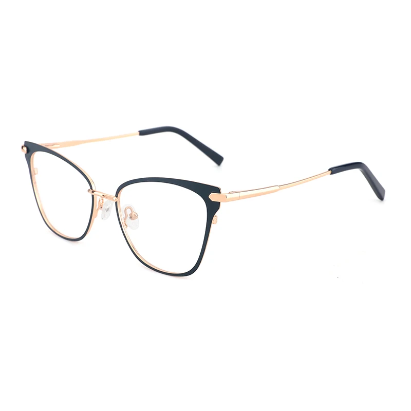 

NEW product women metal cat eye eyeglasses frames blue light blocking glasses thin eyewear wholesale spectacle frames, Custom colors