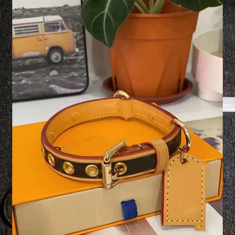 

Highend quality luxury brand printed adjustable leather pet dog collars and leashes set, As picture