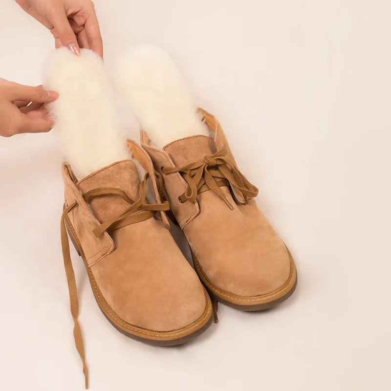 

New handmade design real wool warm Cork winter insole, Customized