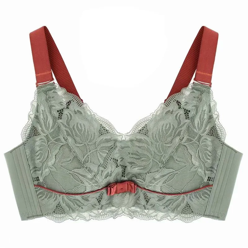 

High quality 93% latex lace one-piece seamless underwear ladies ultra-thin adjustable sports gather bra