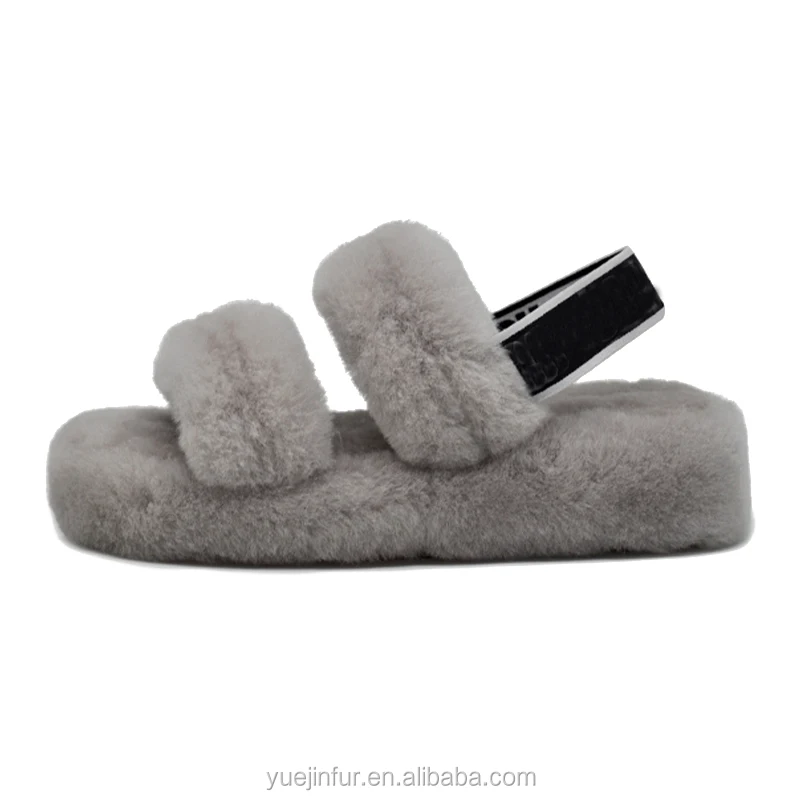 

Slippers Sheepskin Sliders Warm Women Slipper Wool Fur Slippers Warm Slides, Customized color