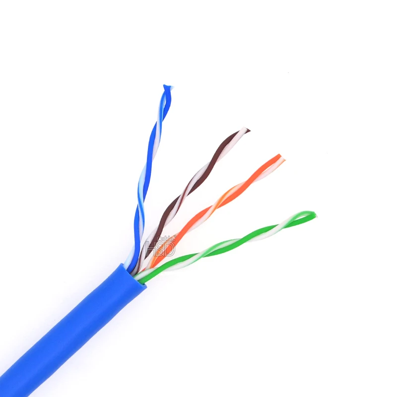 Best Price Oem Network Cat5e Utp 4pr Lan Cable 4p 24awg 0.5mm Cca Cat