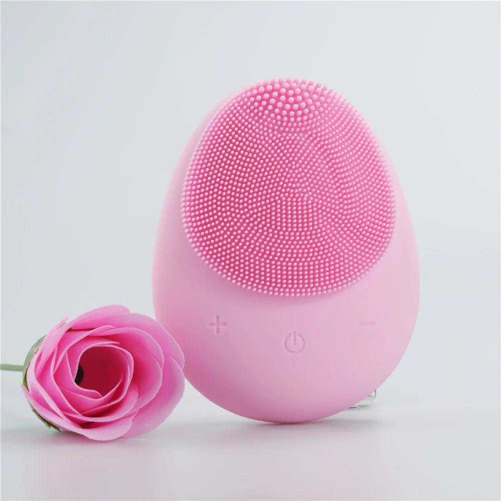 

Battery operated facial clensing silicone exfoliating face wash brush