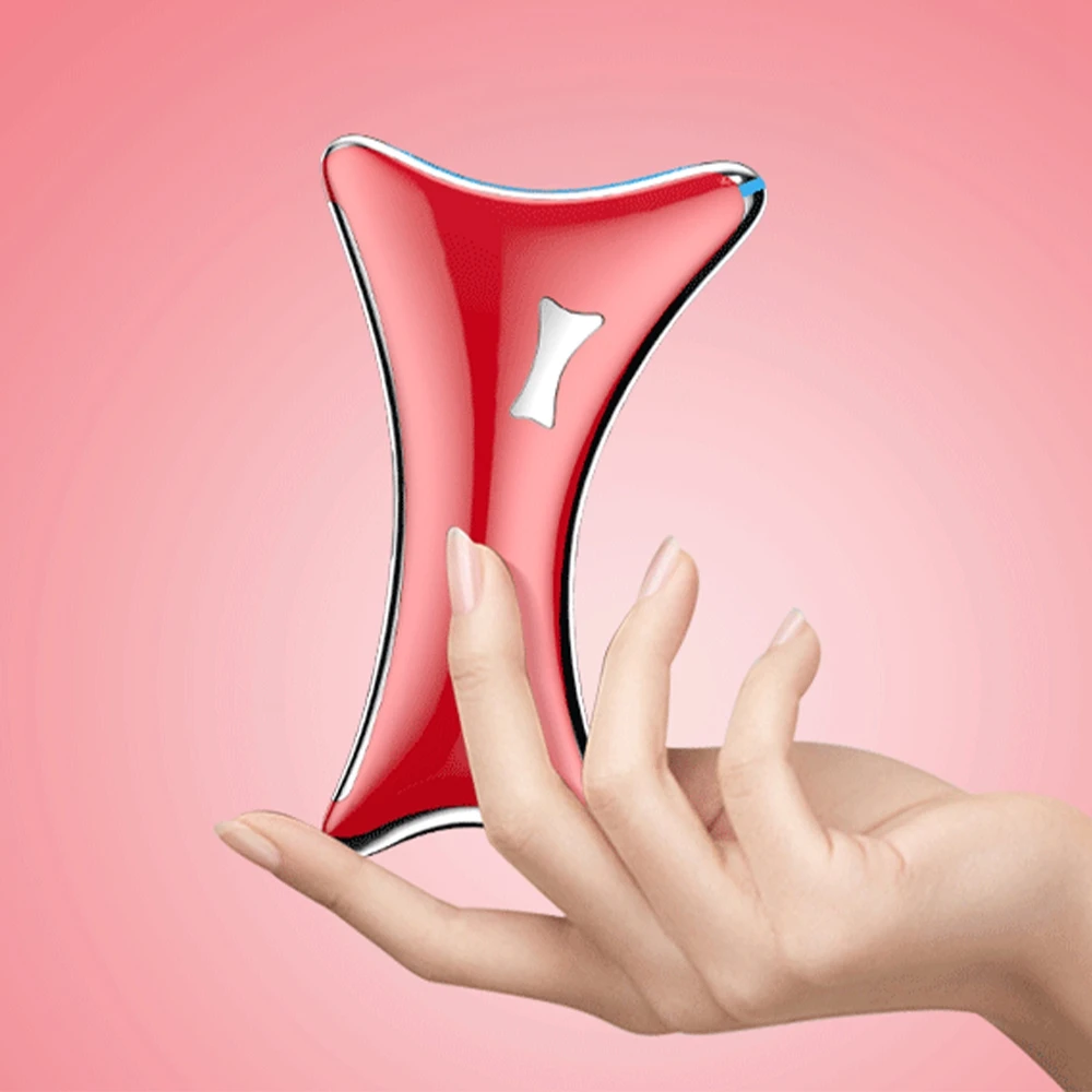 

Portable USB Rehargeable Beauty instrument Electronic Heating Micro-current Face-lift Electric scraping massager machine