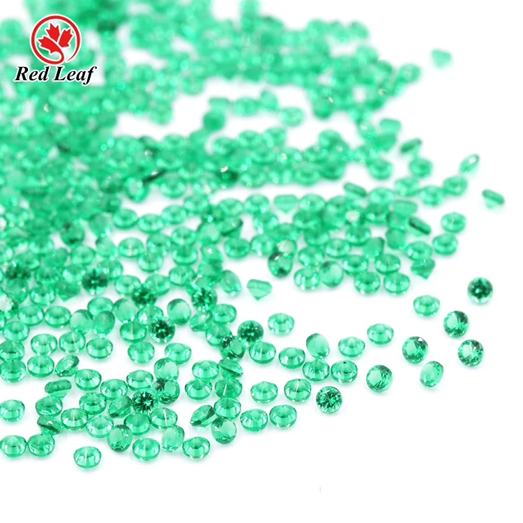 

Redleaf Jewelry high quality gemstone Spot wholesale 1.5mm round emerald nano crystal gems for jewelry casting, Green