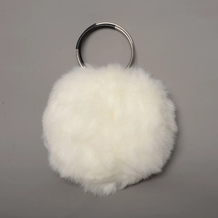 

Jtfur Fashion Cute Winter Headband Mini fuzzy Bags Solid Color Faux Fur Purse with Hasp, Customized color