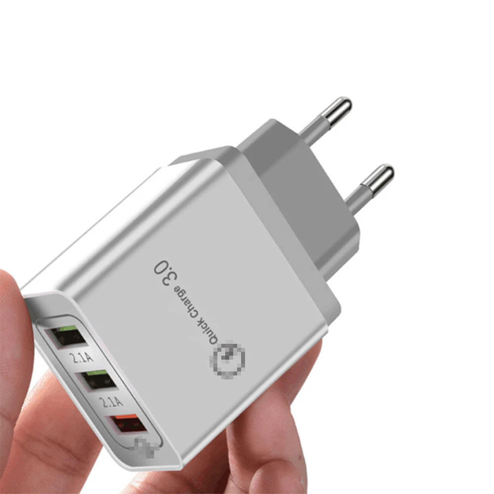 Fast 3 USB Charger Quick Charge 3.0 Fast USB Wall Charger Portable Mobile Charger QC 3.0 Adapter for Xiaomi EU US Plug