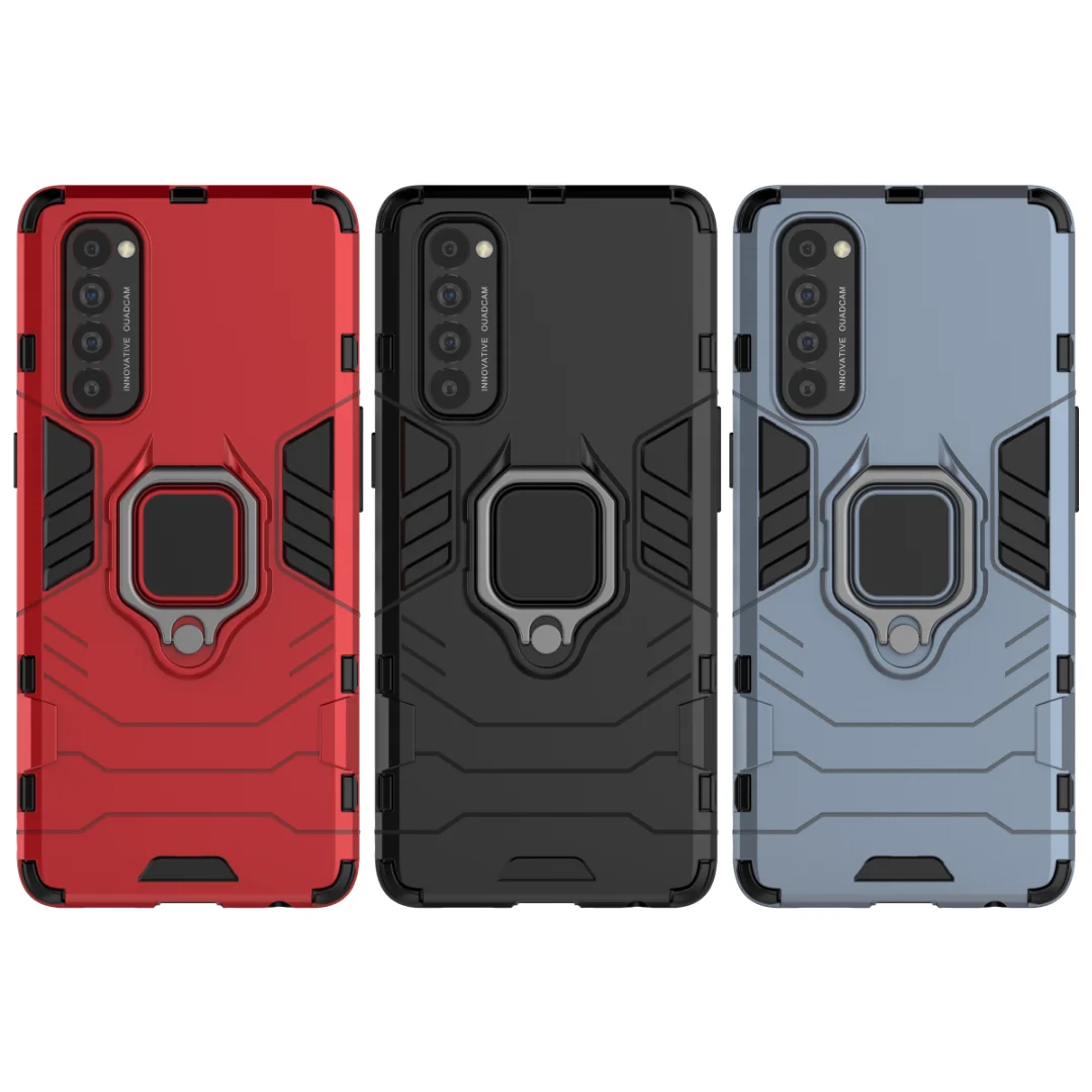 

For OPPO Reno4 Pro Case Shockproof Magnetic Ring Stand Cover, As pictures