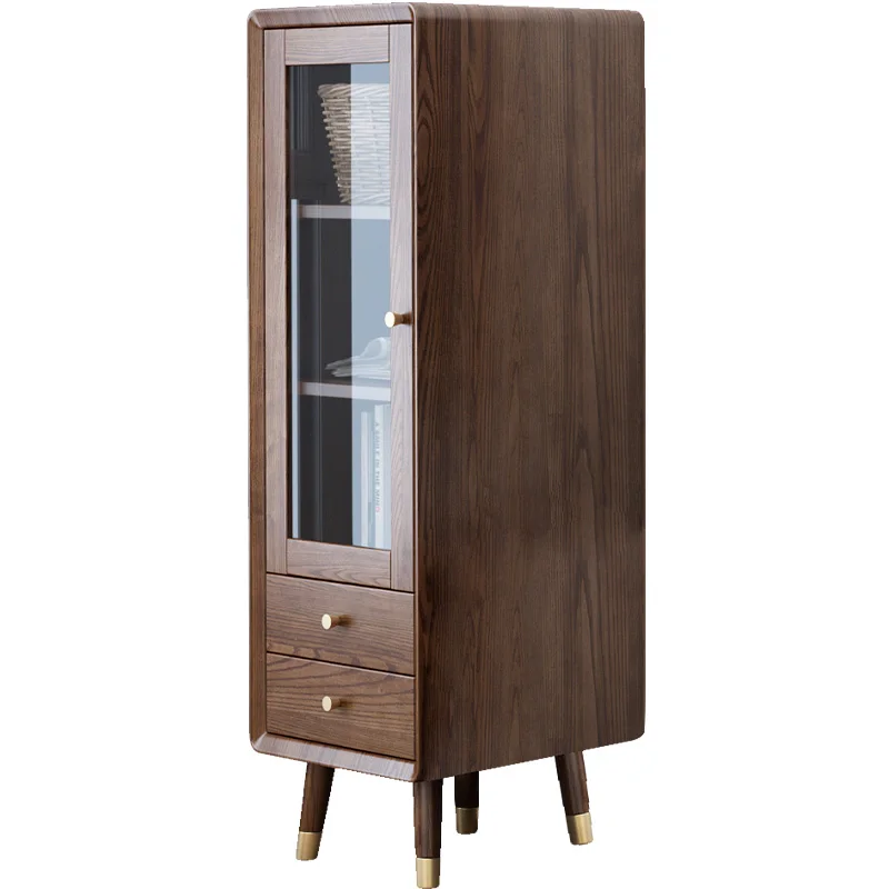 product-BoomDear Wood-High quality modern custom wooden wine rack cabinet with glass door wine stora