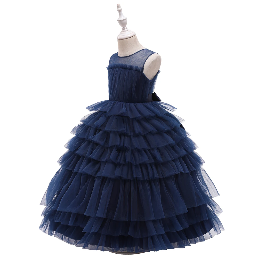 

MQATZ Summer Hot Sale Little Girls Princess Wedding Party Dress Flower Puffy Ball Gown, Red,pink,blue