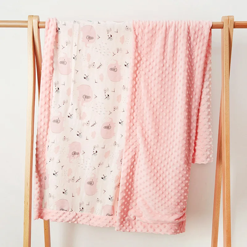 Wholesale Printed Bamboo Cotton Minky Dot Baby Receiving Blanket Buy