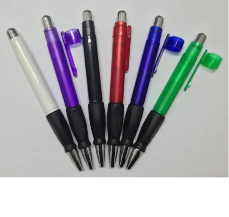 

high quality fat promotion plstic ball pen imprint custom logo