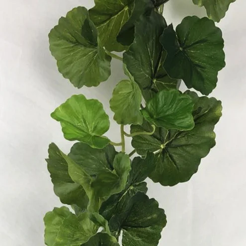

silk greenery leaf ivy vine plastic wall hanging begonia leaves garland for wedding indoor event decor, Green color and red edge