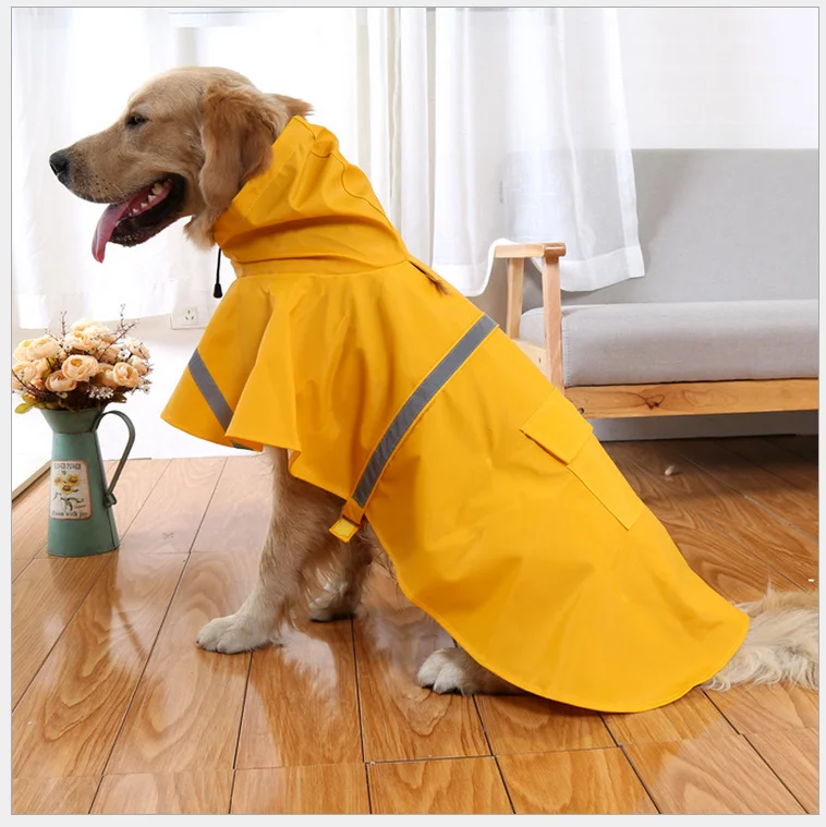 

Wholesale Custom Logo Pet Clothes Apparel Pet Clothing Distributors Waterproof Pet Raincoat Reflective, Multi color