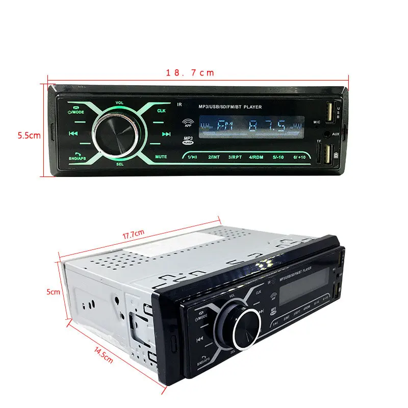 

Car systems audio MP3/USB Player Multimedia Car Stereo LCD wireless Audio and Hands-Free Calling Built-in Microphone Car Radio