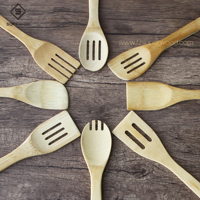 

Set of 8 pieces Multi Function Cooking Tools Bamboo Kitchen Utensils Set