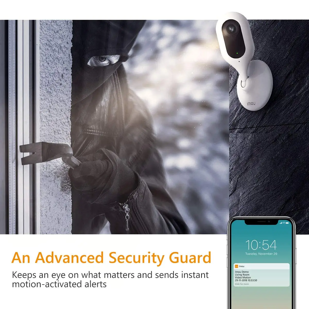 Imou Floodlight Security Camera Wifi,H.265 Pir Motion Detection 1080p