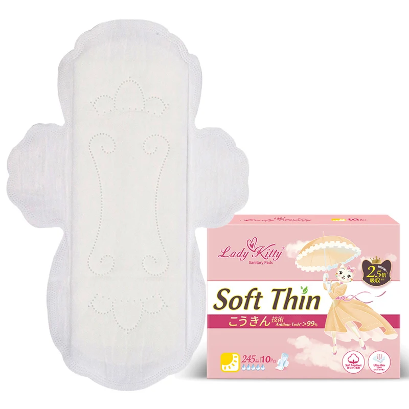 

Lady Kitty ODM Ultra Sanitary Pads Toallas Sanitarias Antibacterial Ultra Thin Soft Sanitary Napkin for Day Use