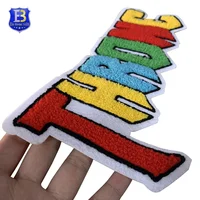 

Custom towel chenille embroidery patches no minimum with factory price