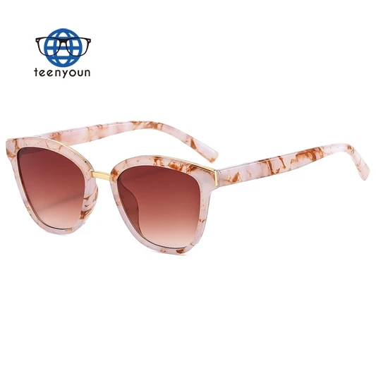 

Teenyoun Fashion Vintage Sunglasses 2023 New Tortoiseshells Frame Custom Logo Women Round Shape Uv400