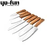 GJH214 USA simulated wooden plastic handle stainless steel sharp fruit knife