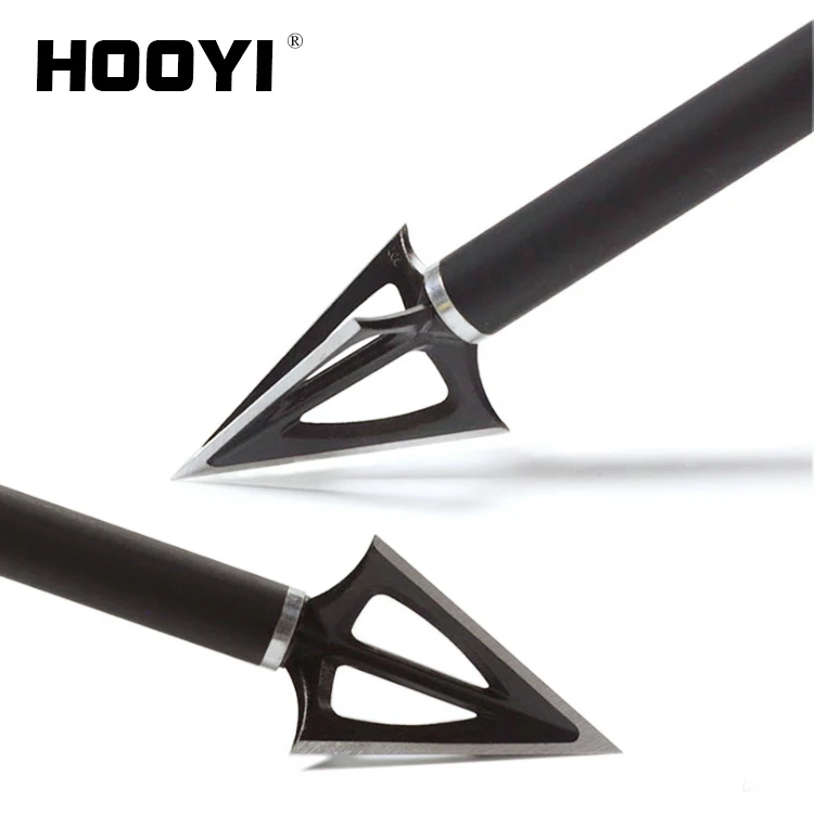 

Q2 Silver and Black Hunting Tips Outdoor Arrowhead Crossbow Tips Hunting Arrowhead, Black/red