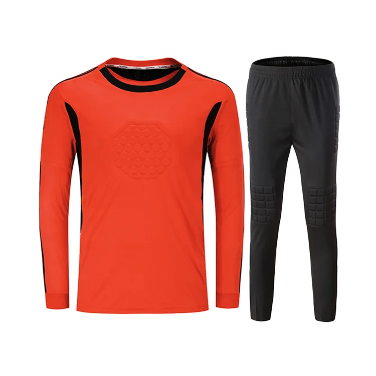 

2021 Stocked Wholesale Cheap Soccer Blank Goalkeeper Jersey with Foam, Any colors can be made